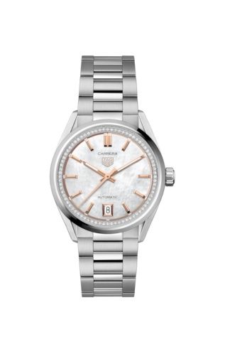 TAG Heuer Carrera Date 36 Stainless Steel / MOP - Diamond